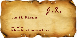 Jurik Kinga névjegykártya