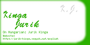 kinga jurik business card